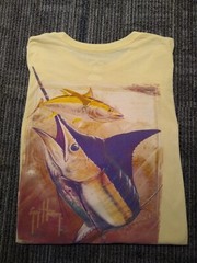 Guy Harvey Shirt AFTCO Bluewater Men’s 2XL Long Sleeve Fishing Sailfish Graphic