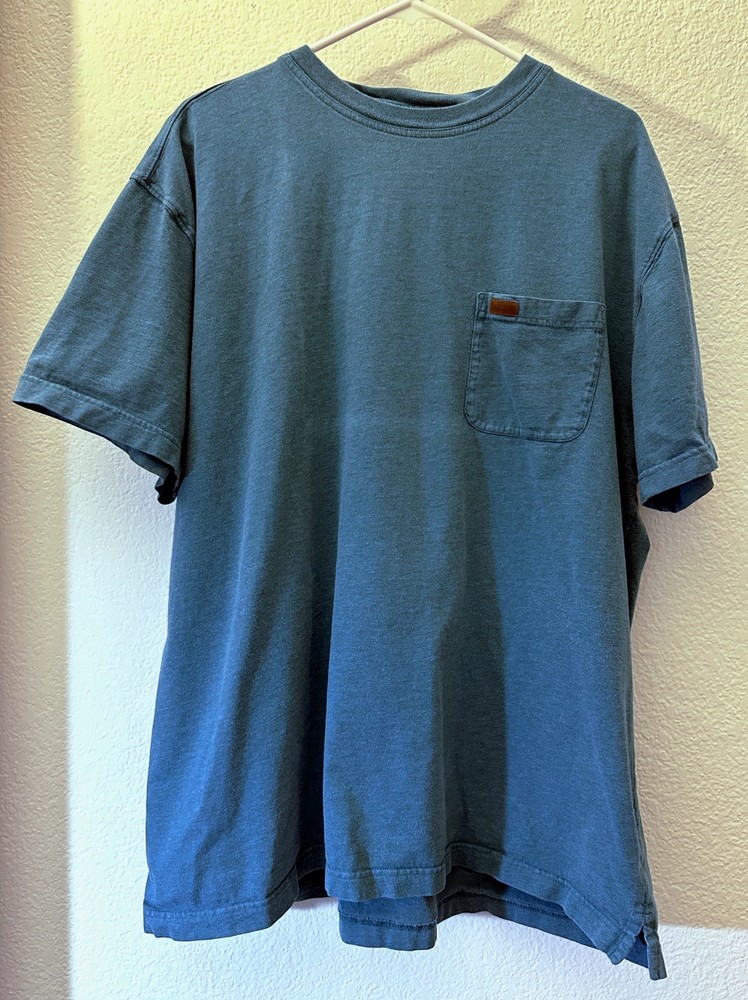 Pendleton Men’s XXL Pocket T-Shirt Blue Heather Teal 100% Cotton Short Sleeve