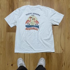 Tommy Bahama “Bromingos” White T-Shirt Mens Preppy Size Xl See Description