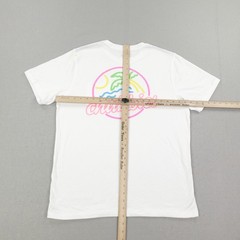Chubbies Shirt Mens Large White Neon Dream Palm Tree Beach Short Sleeve Tee NEW