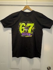 Buc-ee’s 67 Shirt Mens L Black Neon Graffiti Beaver Wit Da Glasses Tee