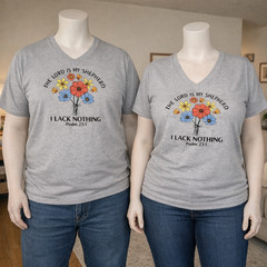 Cyberwear Spiritual T-Shirt Strechable “The Lord is my Shepherd, I lack Nothing”