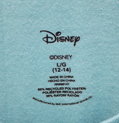 Stitch Disney Tank Top Blue Unisex Size Large Scoop Neck Poly/Rayon