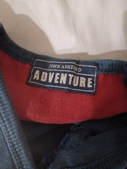 John Ashford Adventure Men’s Large Blue Vintage V Neck Shirt