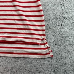 Vintage Willis & Geiger Shirt Mens Large Red White Striped Crew USA Wheres Waldo