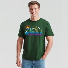 Stand Up For Science Mens T Shirt Funny Anti Conspiracy Vaccines Climate Tee