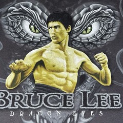 Vintage 90s Bruce Lee T Shirt Mens X-Large Gray Dragon Eyes Faded Movie Tee USA
