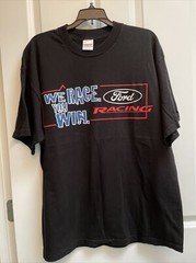 Vintage Checkered Flag Sports Ford Racing T-Shirt XL