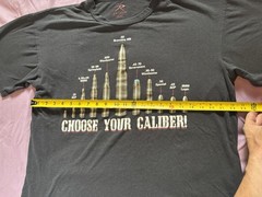 Rothco Choose Your Caliber Shirt Mens XL Black Bullet Cal Sizes Graphic Tee