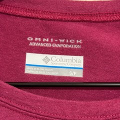 Columbia Omni-Wick Women’s Long Sleeve Performance Shirt Pink Magenta Size S