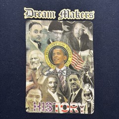 Dream Makers Black History T Shirt Mens L Navy Blue Obama MLK Malcolm X