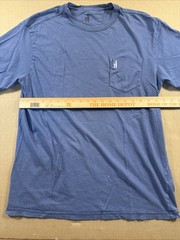 Johnnie O Pocket T Shirt Mens Large Blue Embroidered Logo Tag Less Casual Summer