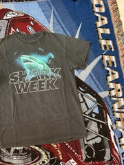 Discovery Channel Shark Week Shirt Black Men Medium Great White Shark 2011