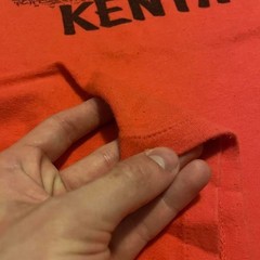 vintage 60s 70s kenya cheetah animal destination tee shirt orange black M