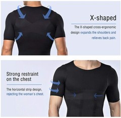 Men’s Classic Slimming Body Shaper Vest Abs Abdomen Workout Compression Shirt US