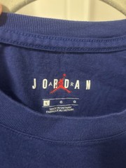 Nike Swoosh Air Jordan Retro 1 FUTURA Wings Logo Blue Red Men’s T-Shirt L/Large