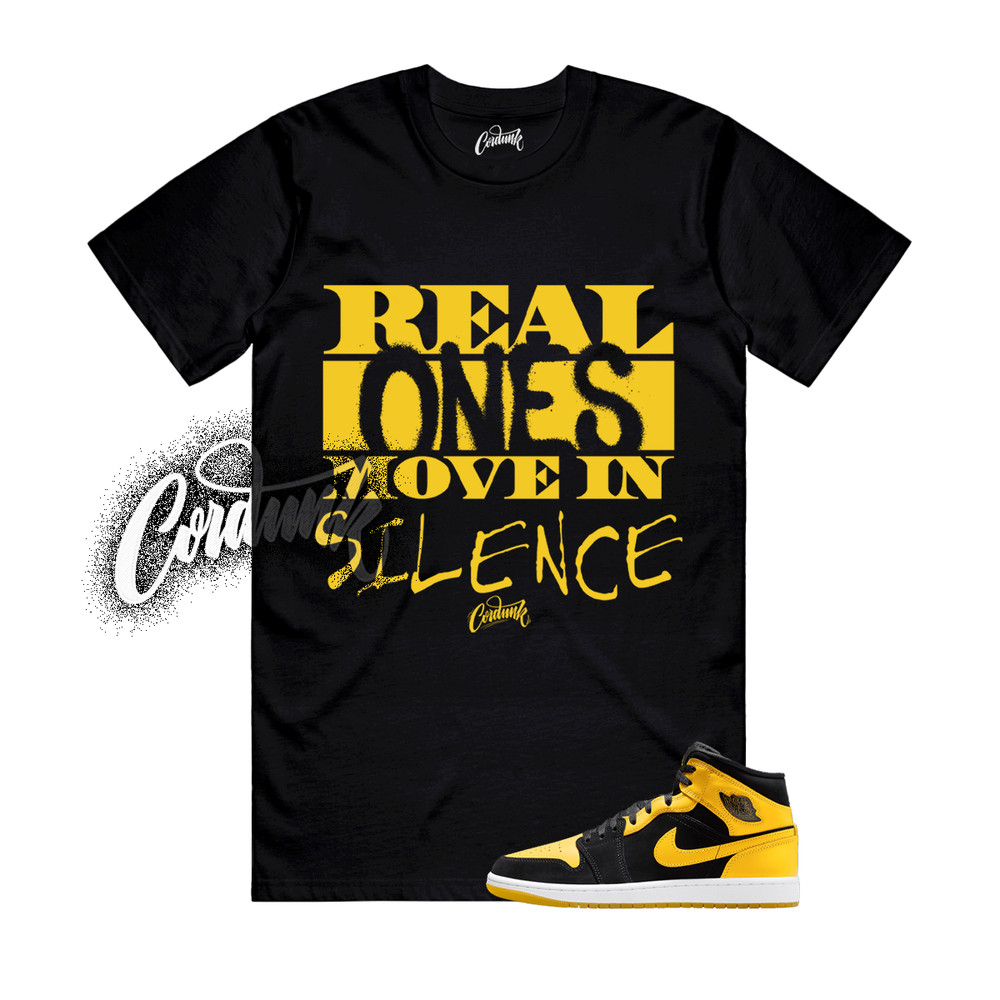 1 New Love Black Varsity Maize Yellow White 2025 T Shirt Match Match REAL
