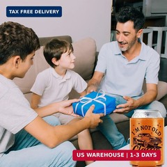 Gifts for Dad Men Husband Grandpa, I’m Not Old I’m Classic Leather Can Cooler Sl