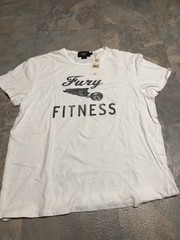 RRL Ralph Lauren Double RL Fury Fitness graphic t Shirt White Mans XL NWT 🔥