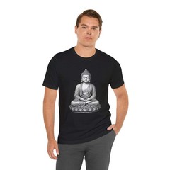 Meditating Buddha Lotus T-Shirt | Zen Spiritual Buddhist Graphic Tee
