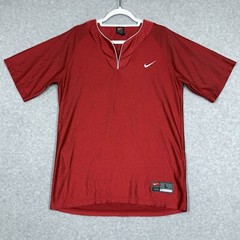 Vintage Nike Shirt Mens Large Shiny Dazzle Warm Up Jersey Team Sports Y2K Red