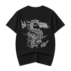 Niepce Japanese Streetwear T-Shirt Embroidery Graphic Tee for Men