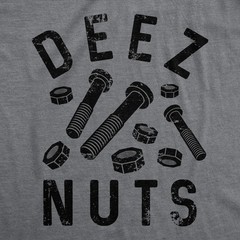 Mens Deez Nuts T Shirt Funny Father’s Day Tools Handyman Graphic Novelty Tee