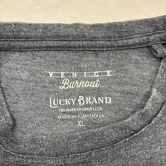 Lucky Brand Venice Burnout T-Shirt Santa Claus Xmas Christmas XL