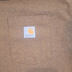 Carhartt K87 Loose Fit Brown Pocket Logo Crew Neck T-Shirt Men XL Regular