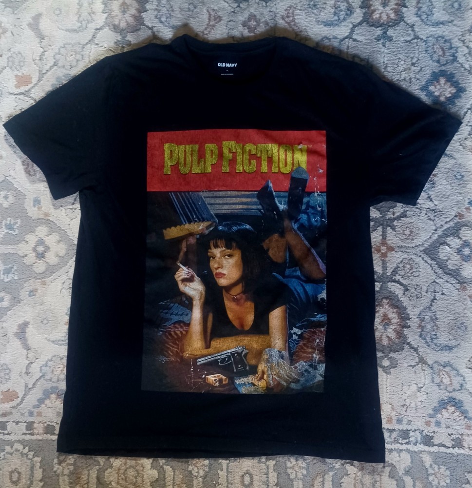 Pulp Fiction 1994 Crime/Thriller (Q. Tarantino) Uma Thurman Black -L OLD NAVY