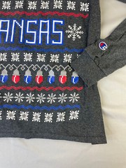 Champion Kansas KU Jayhawks University Mens Small Happy Holiday Tee T Shirt