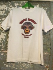 Cheeky Monkey Puerto Vallarta White Vintage Shirt Unisex Size M 100% Cotton