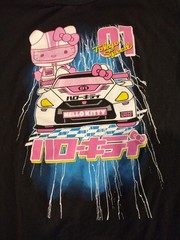 Sanrio Hello Kitty Tokyo Speed BLACK T-Shirt Size Large