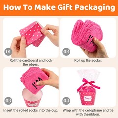 91-100 Birthday Socks Women Dark Pink Gift for Elderly Lady