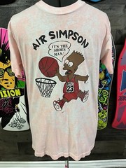 Vintage 90s The Simpsons Bart Jordan Bulls Basketball T-shirt Tie Dye