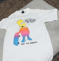 Rare 1990s Vintage Neon Bart Simpson Shirt Size M Does Have Some Spots As Shown