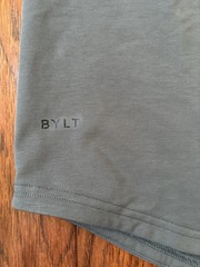 NWT BYLT Premium Basics Drop Cut Short Sleeve Lux Shirt Mens Small Black Gray