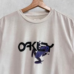 Oakley Poison Dart Frog Logo Gorp Core Nature White T Shirt Surf Y2K Size Medium