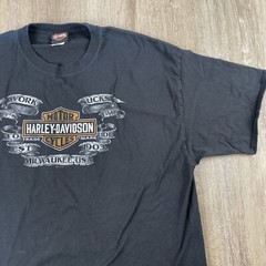 Harley Davidson T Shirt Work Sucks It’s Time To Ride Y2K Men’s 2XL Hanes Beefy T