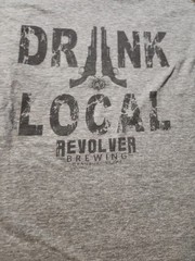 Revolver Micro-Brewery Graphic Craft Beer Logo Gray T-shirt Mens XL