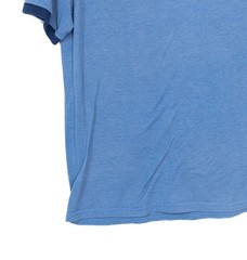 Vintage Blue Size M Mickey Mouse Graphic T-Shirt With Contrast Collar Mens
