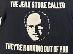 Vintage 2000s Y2K George Costanza Seinfeld TV Show Jerk Store Joke T-Shirt S NEW