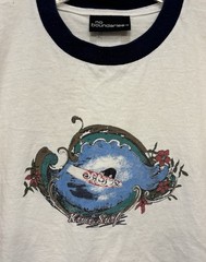 Vintage 1990’s No Boundaries Kiwi Surf White Short Sleeve Medium Surfing T-Shirt