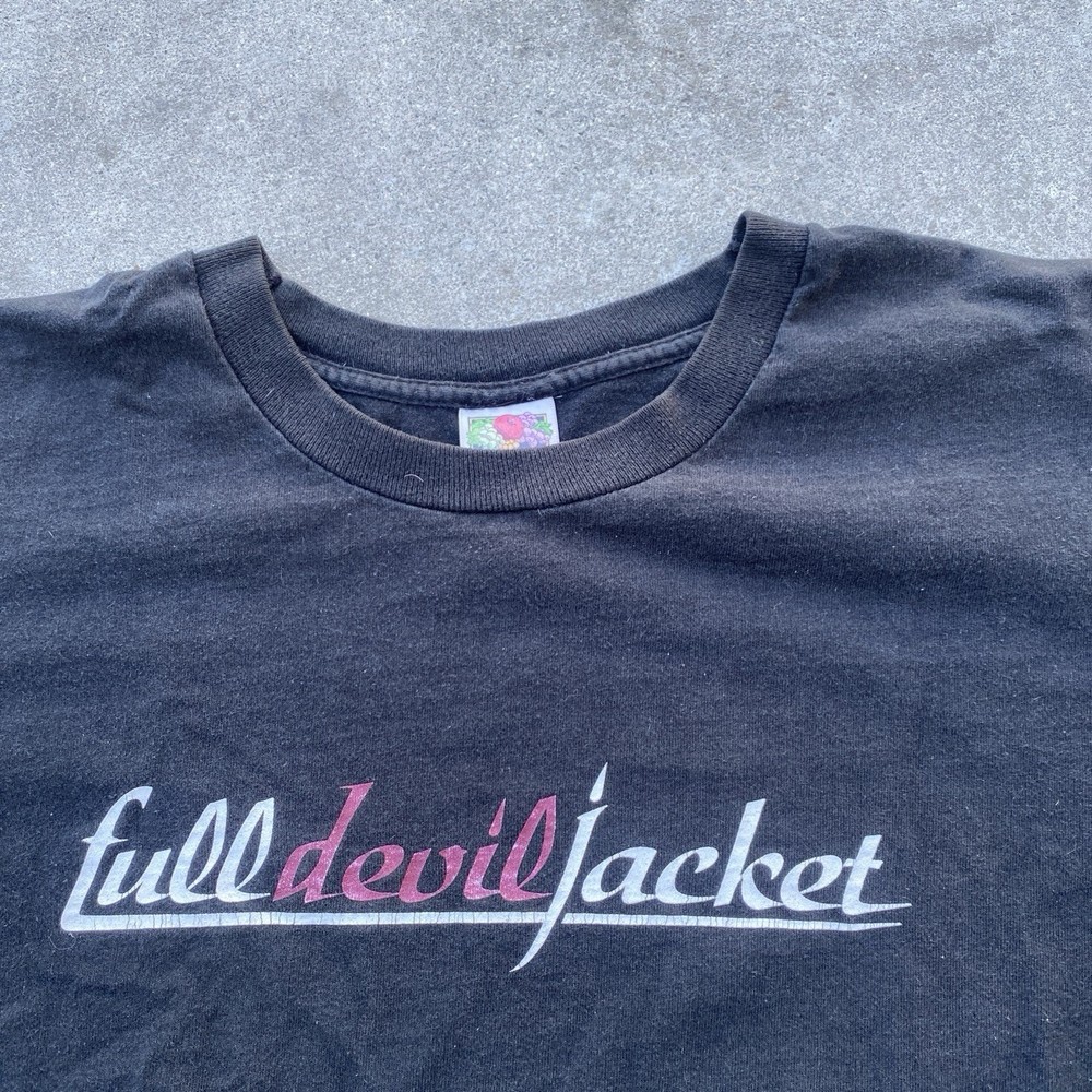 VINTAGE 2000s FULL DEVIL JACKET BAND TEE FADED RATE SIZE XL METAL NU METAL