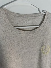 PINK beige Cotton Knit Crew Neck Short Sleeve Logo T-Shirt Regular Fit M