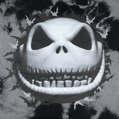 Nightmare Before Christmas T Shirt Mens Jack Front And Back Tie Dye Tee (L)