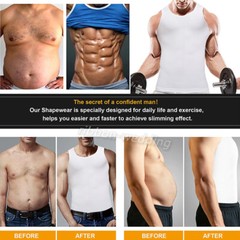 Men Compression Gynecomastia Belly Slimming Waist Trainer Tank Vest Body Shaper