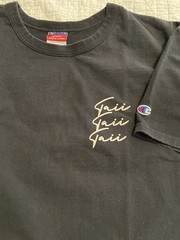 VTG CHAMPION x Giovanni Battista Smoking Fire TShirt Mens•L Black Crew Graphic