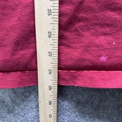 Vintage Blank Shirt Mens Large Red Solid Crew Neck Logo Tee Casual Basic Classic