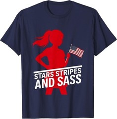 Stars Stripes and Sass 4th of July Girls Tween Unisex T-Shirt